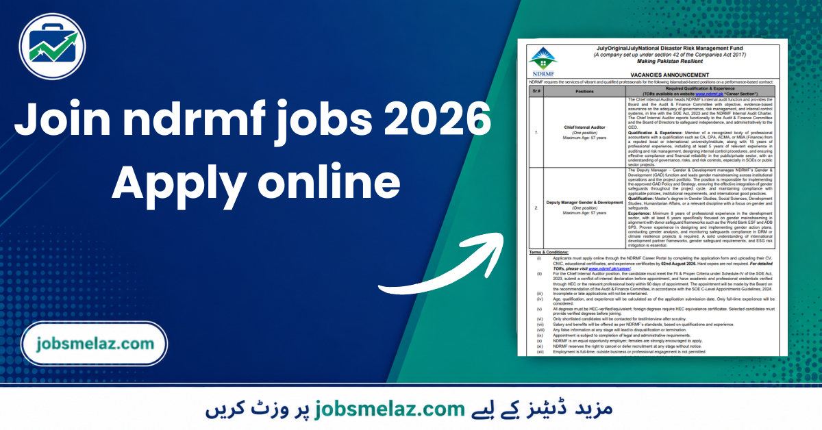Join ndrmf jobs 2026 Apply online