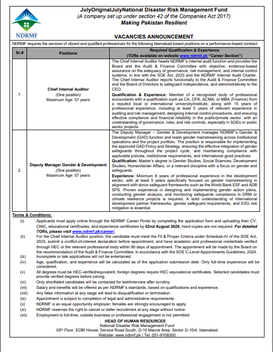 Join ndrmf jobs 2026 Apply online
