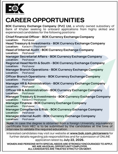 Bank of Khyber jobs 2026 Apply Online