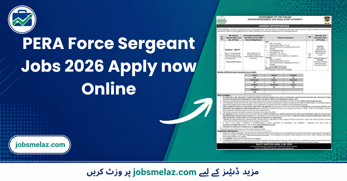 PERA Force Sergeant Jobs 2026